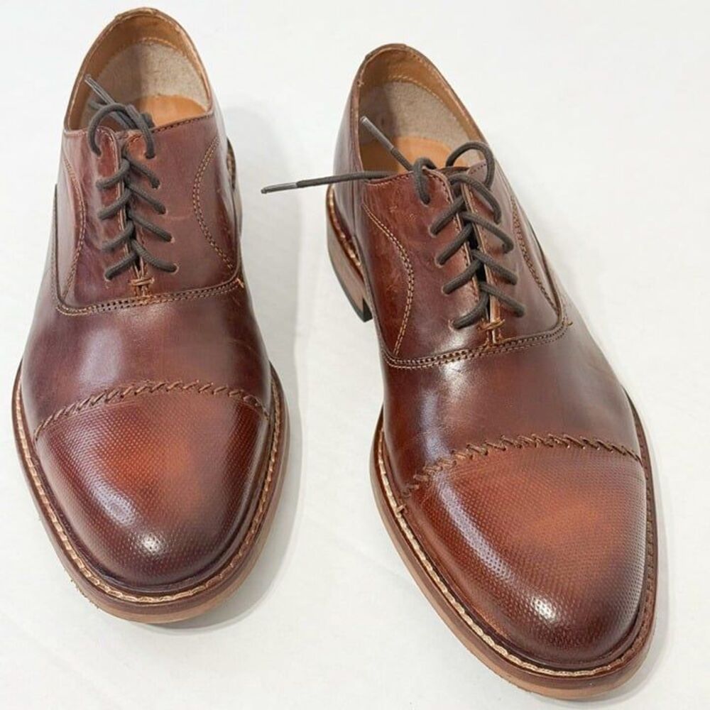 Joseph Abboud NWB Sz 8.5 Brown  Essex Cap Toe Men's Oxfords Shoes
